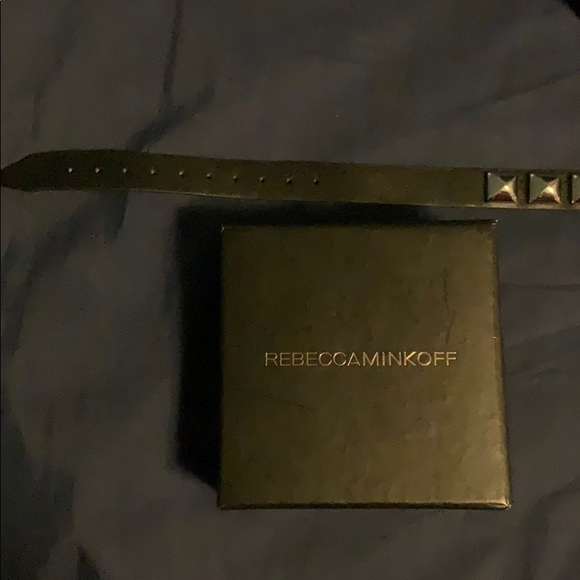 Rebecca Minkoff Silver Studded Leather Wrap Watch - Picture 3 of 5